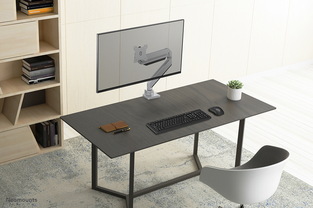 Neomounts NM-D775SILVER Brazo de monitor 10-32" - resorte de gas - Topfix - Tope-a-180°